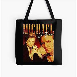 Michael J Fox 90s Retro Art Tote Bag