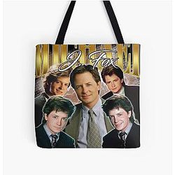 Michael J. Fox Retro Vintage 80s Actor Nostalgia Tote Bag