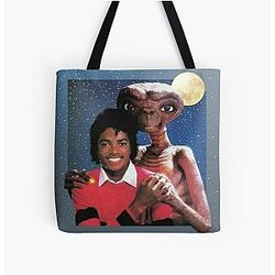 Michael and E.T. Best Friends for Life All Over Print Tote Bag