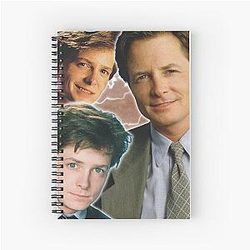 Michael J. Fox Retro Vintage 80s Actor Spiral Notebook