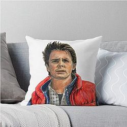 Michael J. Fox - Back to Future Throw Pillow