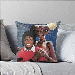 Michael and E.T. Best Friend for Life Throw Pillow