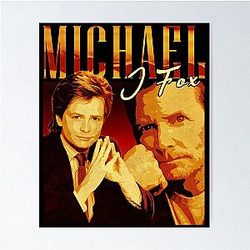 Michael J. Fox 90s Retro Art Poster