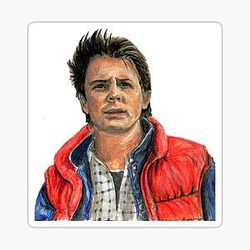 Michael J. Fox - Back to the Future Sticker