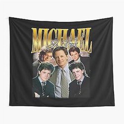 Michael J. Fox Retro 80s Actor Nostalgia Tapestry