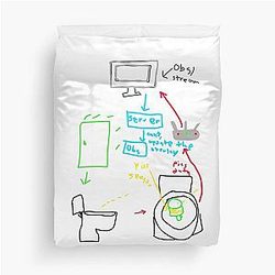 Michael Reeves Merch Cup Duvet Cover