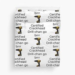 Michael Reeves Drill-chan Crackhead edition Duvet Cover