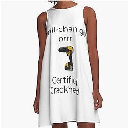 Michael Reeves Drill-chan A-Line Dress Crackhead Edition