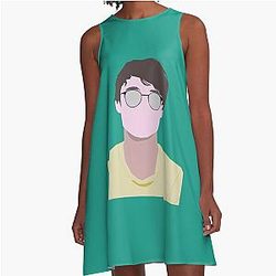 Michael Reeves Portrait A-Line Dress