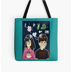 Cute Michael and Lilypichu All Over Tote Bag