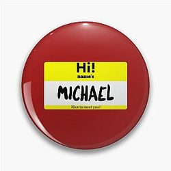 Michael Reeves Name Tag Pin.