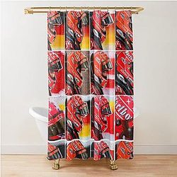 Michael Schumacher graffiti painting by DRAutoArt Shower Curtain