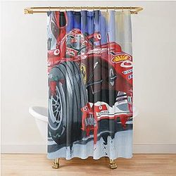 Michael Schumacher by Greg Tillett Shower Curtain