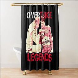 Overtake Legends Mika Hakkinen Michael Schumacher Shower Curtain
