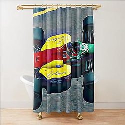Benetton F1 Car Michael Schumacher Shower Curtain
