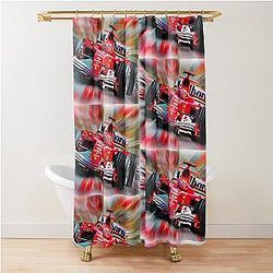 A Legend of Motorsport Michael Schumacher Shower Curtain