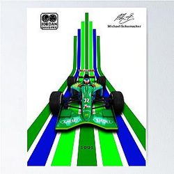 Poster Formula One Jordan Michael Schumacher