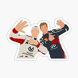 Michael Schumacher Sebastian Vettel Sticker
