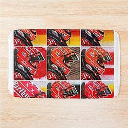 Michael Schumacher graffiti painting by DRAutoArt Bath Mat