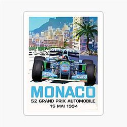 Michael Schumacher Benetton Monaco GP 1994 Sticker