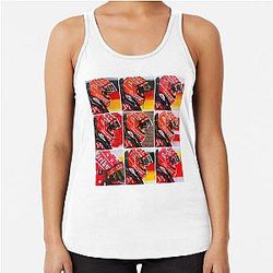 Michael Schumacher graffiti painting by DAutoArt Racerback Tank Top