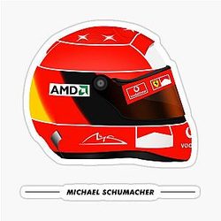 Michael Schumacher Helmet Design Sticker