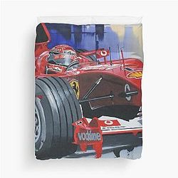 Michael Schumacher by Greg Tillett Duvet Cover
