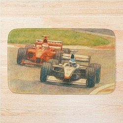 F1: Mika Häkkinen v Michael Schumacher Bathroom Mat