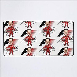 Hilarious caricature of F1 legend Michael Schumacher Desk Mat