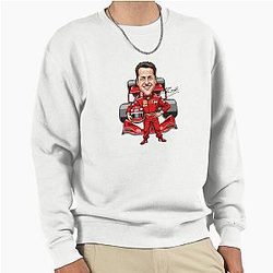 Funny caricature of Michael Schumacher with a racing car Sweatshirt
