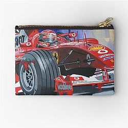 Michael Schumacher by Greg Tillett Zipper Pouch