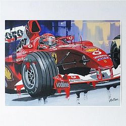 Michael Schumacher by Greg Tillett Poster