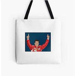 Michael Schumacher Celebrating Victory Tote Bag