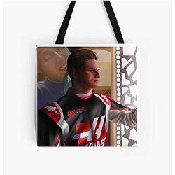 Mick Michael Schumacher drawing All Over Print Tote Bag
