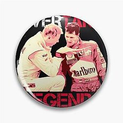 Overtake Legends Mika Hakkinen Michael Schumacher Pin