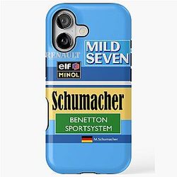 Benetton race suit Michael Schumacher 1995 iPhone Tough Case