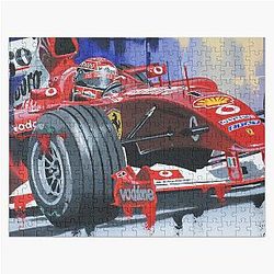 Michael Schumacher by Greg Tillett Jigsaw Puzzle