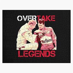 Overtake Legends Mika Hakkinen Michael Schumacher Jigsaw Puzzle