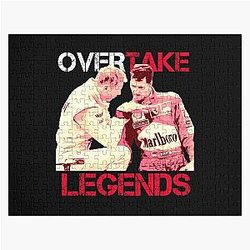 Overtake Legends Mika Hakkinen Michael Schumacher Jigsaw Puzzle