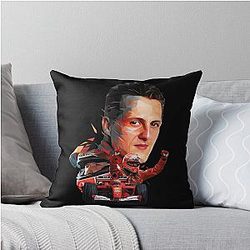 Michael Schumacher Low Poly Throw Pillow