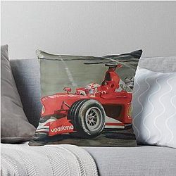 Michael Schumacher - Ferrari at Monaco 2002 Throw Pillow