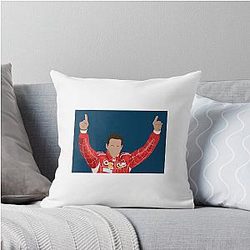 Michael Schumacher celebrating victory throw pillow