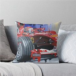 MICHAEL SCHUMACHER by Greg Tillett Throw Pillow
