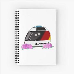 Michael Schumacher 1990 Helmet With Flowers Notebook