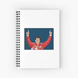 Michael Schumacher Celebrating Victory Spiral Notebook