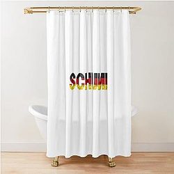 Michael Schumacher German FLAG ICONIC Shower Curtain