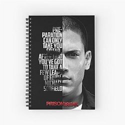 Black and Michael Scofield, Prison Break Spiral Notebook