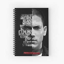 Black and White Michael Scofield Prison Break notebook