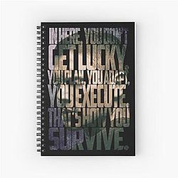 Michael Scofield Bold Typography Camouflage Design Spiral Notebook