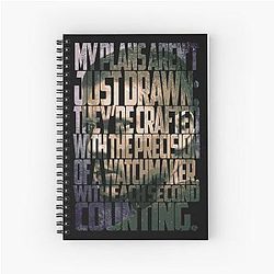 Michael Scofield Motivational Typography Camouflage Design Spiral Notebook